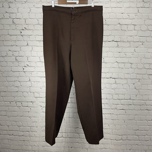 VTG Levi Strauss Brown Straight Leg Classic Workwear Dress Pants Retro (36x31)