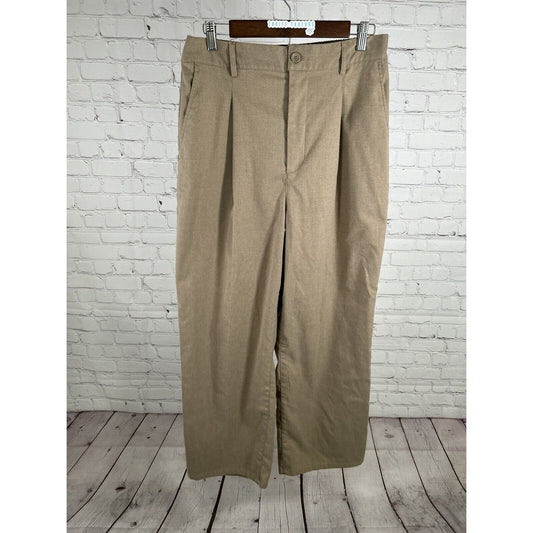 Urban Outfitters Tan High Rise Pleated Front Trouser Pants Size L (31 x 29)