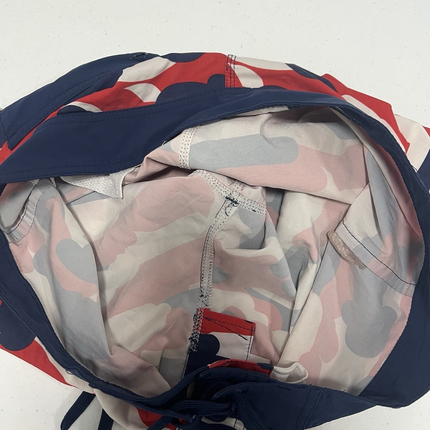 The Chive Red White Blue KCCO 4 Way Stretch Unlined Swim Trunks Board Shorts 32