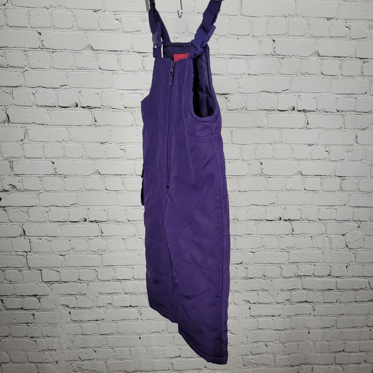 London Fog Purple Insulated Padded Adjustable Strap Zip Cargo Pocket Snow Bib 3T