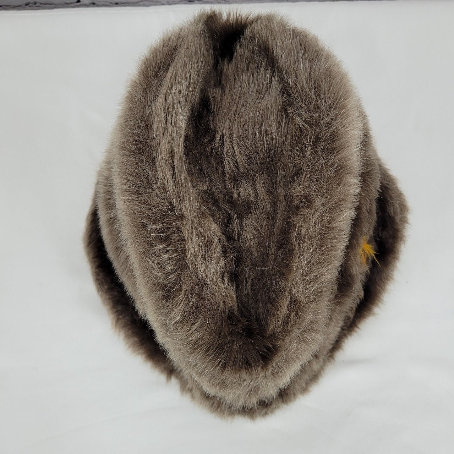 VTG Union Made Brown Faux Fur Bavarian Cap Alps Quilted Liner Winter Hat  XL