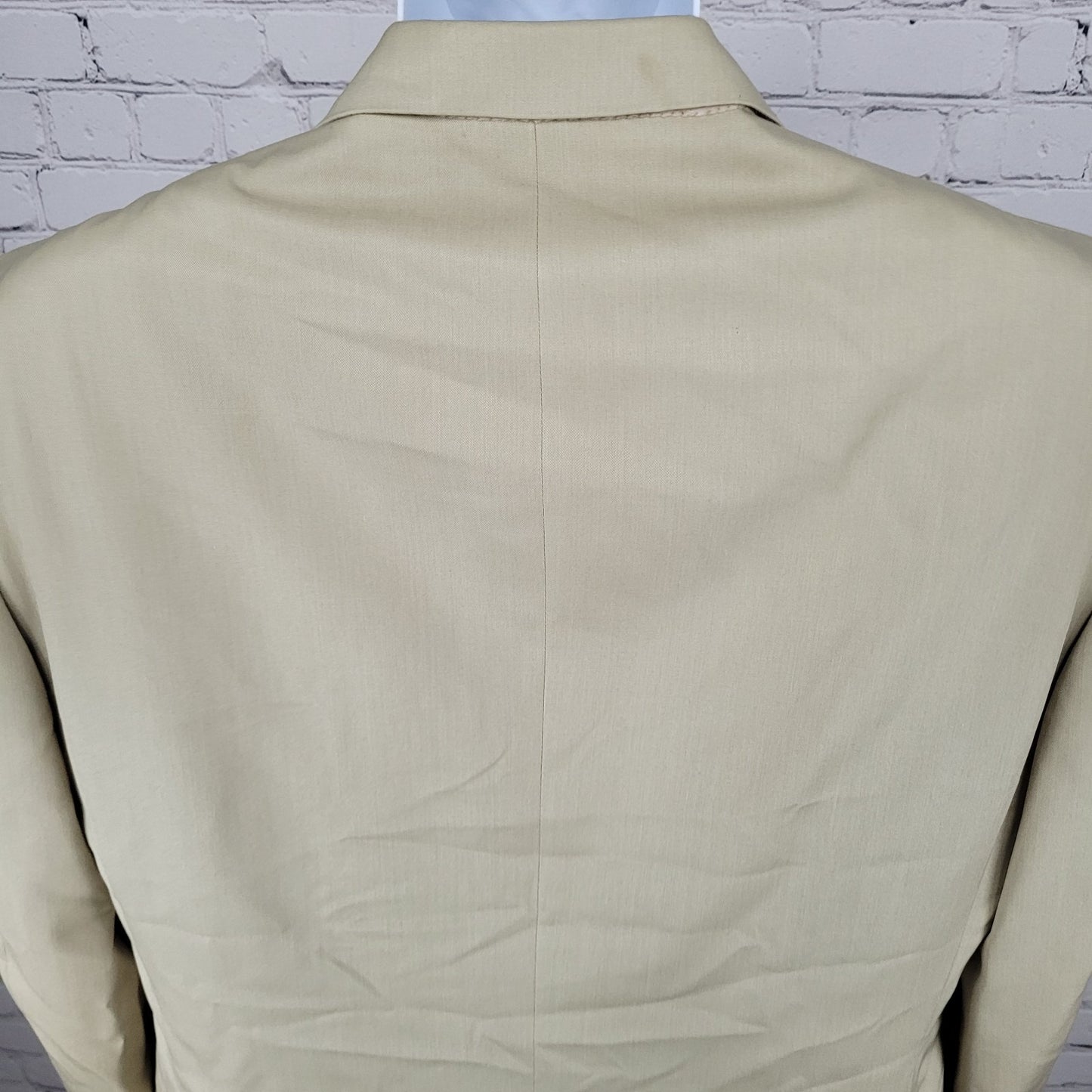 Ermenegildo Zegna Beige Silk Wool 3 Button Blazer Sport Coat Size 50 US 40
