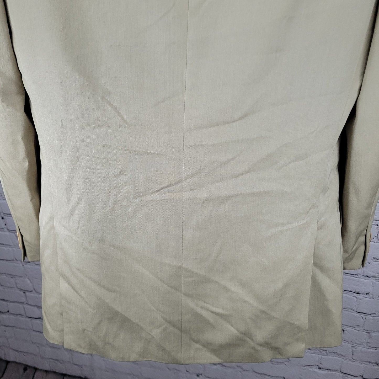 Ermenegildo Zegna Beige Silk Wool 3 Button Blazer Sport Coat Size 50 US 40