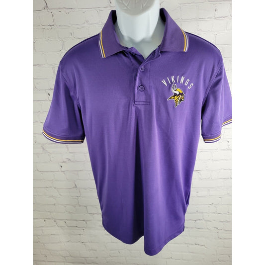 NFL Team Apparel Vikings Collared Polo Shirt Size Small