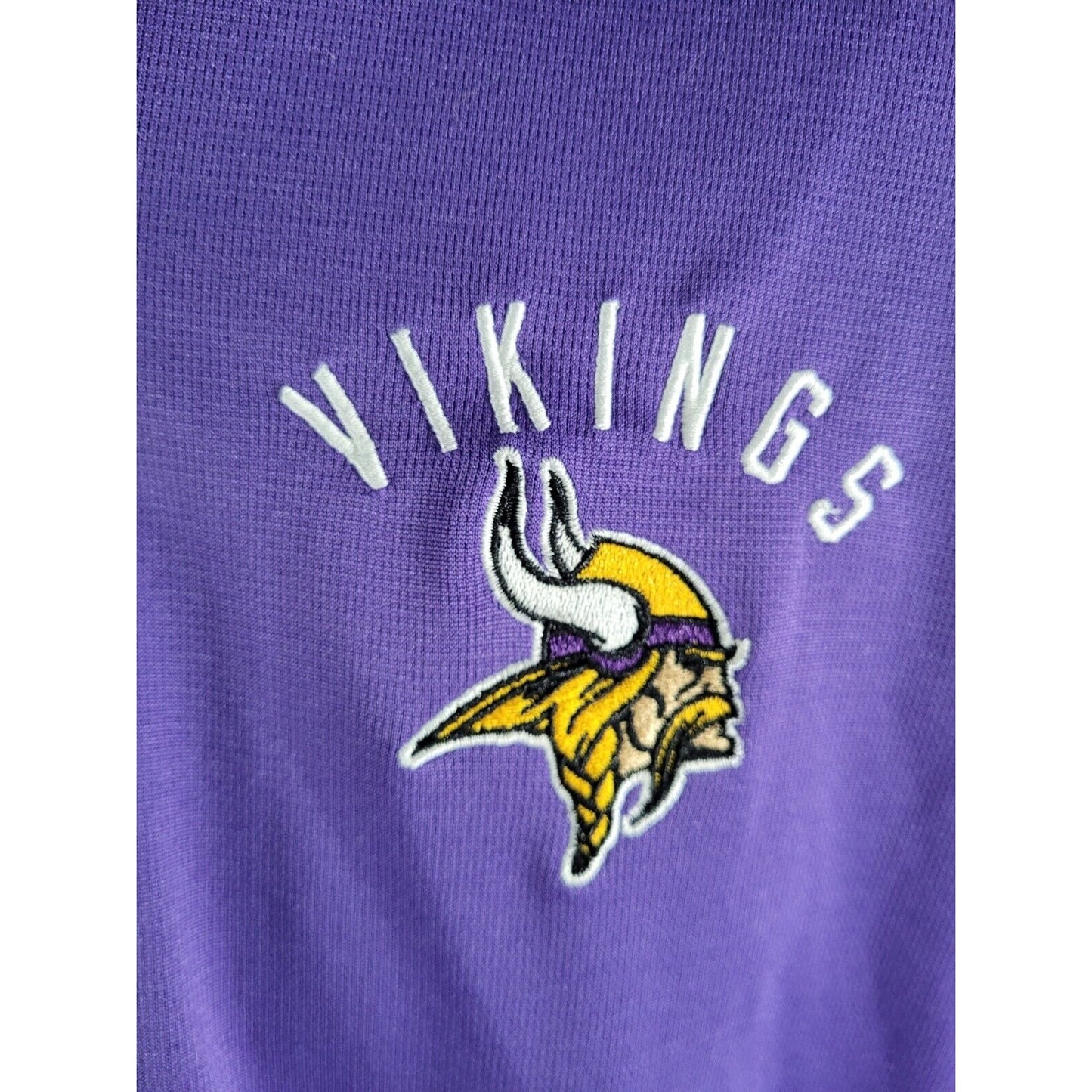 NFL Team Apparel Vikings Collared Polo Shirt Size Small