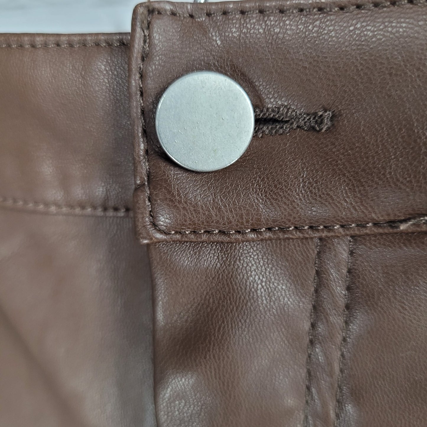 NWT And Now This Brown Vegan Faux Leather High Rise Shorts 18W (36x4.5)
