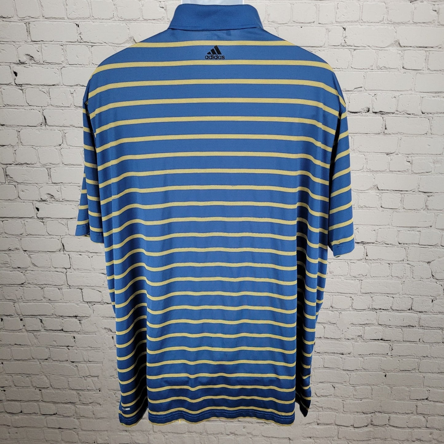 Grey Rock Cup Austin TX Blue Striped Adidas Golf Clima Cool Polo Shirt Size 2XL