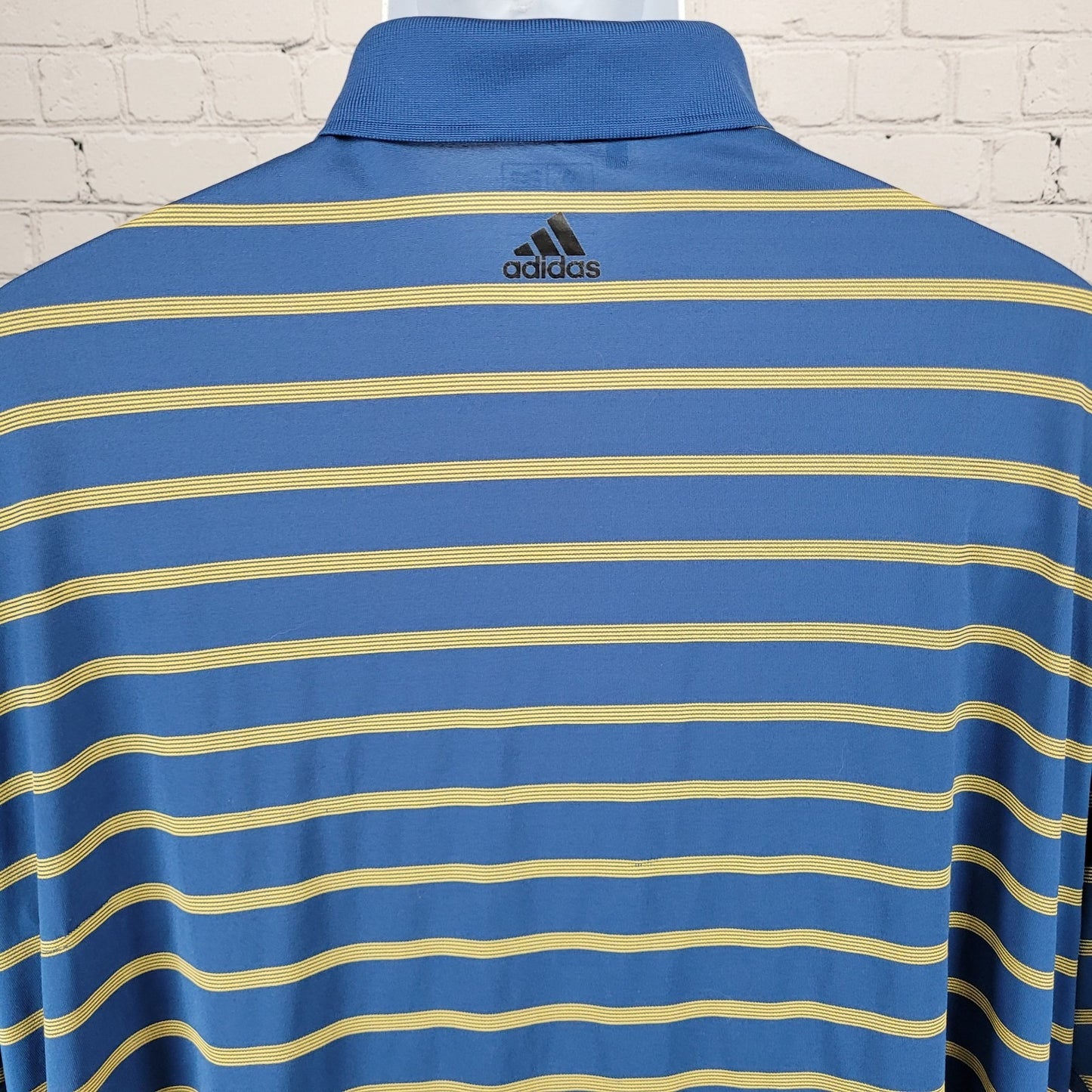 Grey Rock Cup Austin TX Blue Striped Adidas Golf Clima Cool Polo Shirt Size 2XL