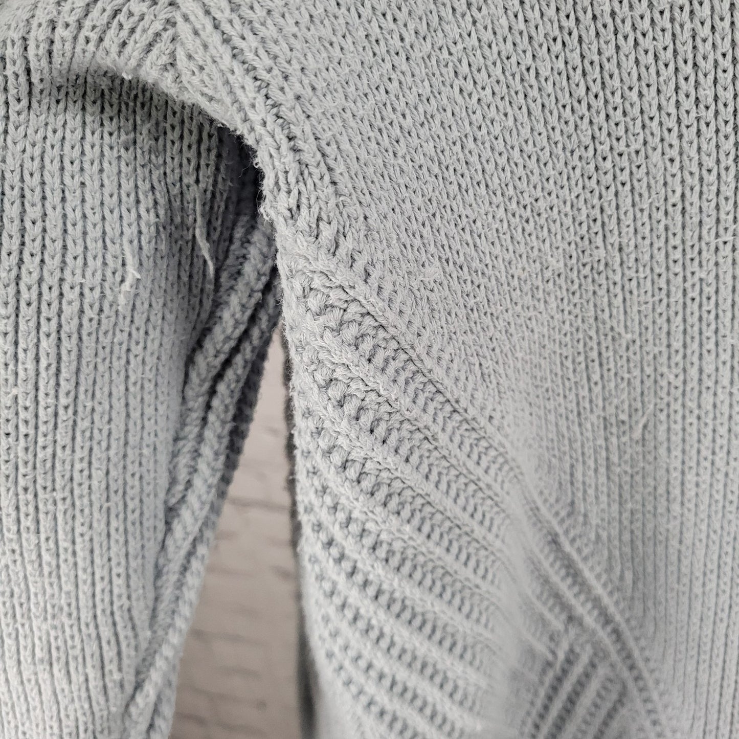Athleta Blue Heavyweight Knit V Neck Long Sleeve Pullover Sweater Size XL