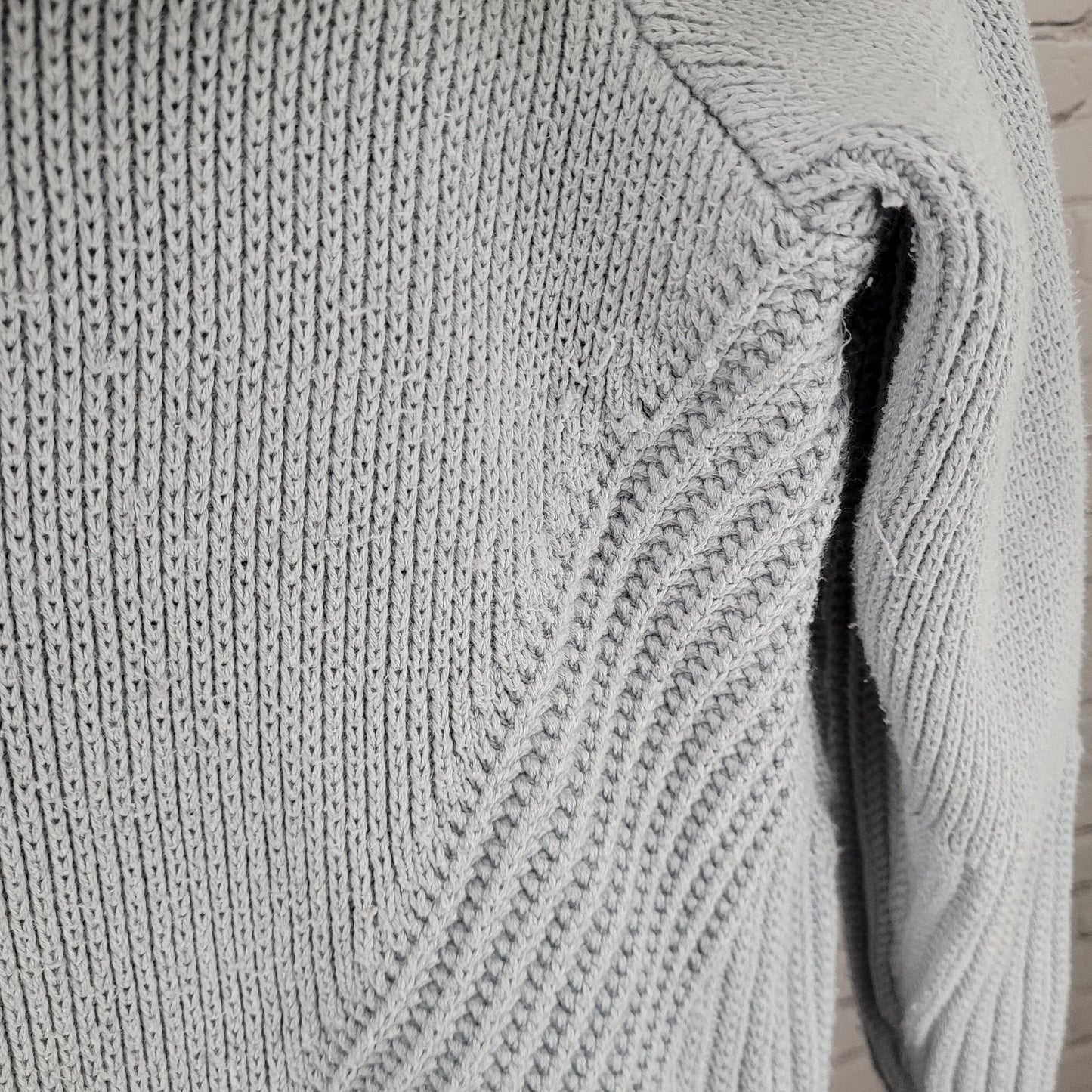 Athleta Blue Heavyweight Knit V Neck Long Sleeve Pullover Sweater Size XL