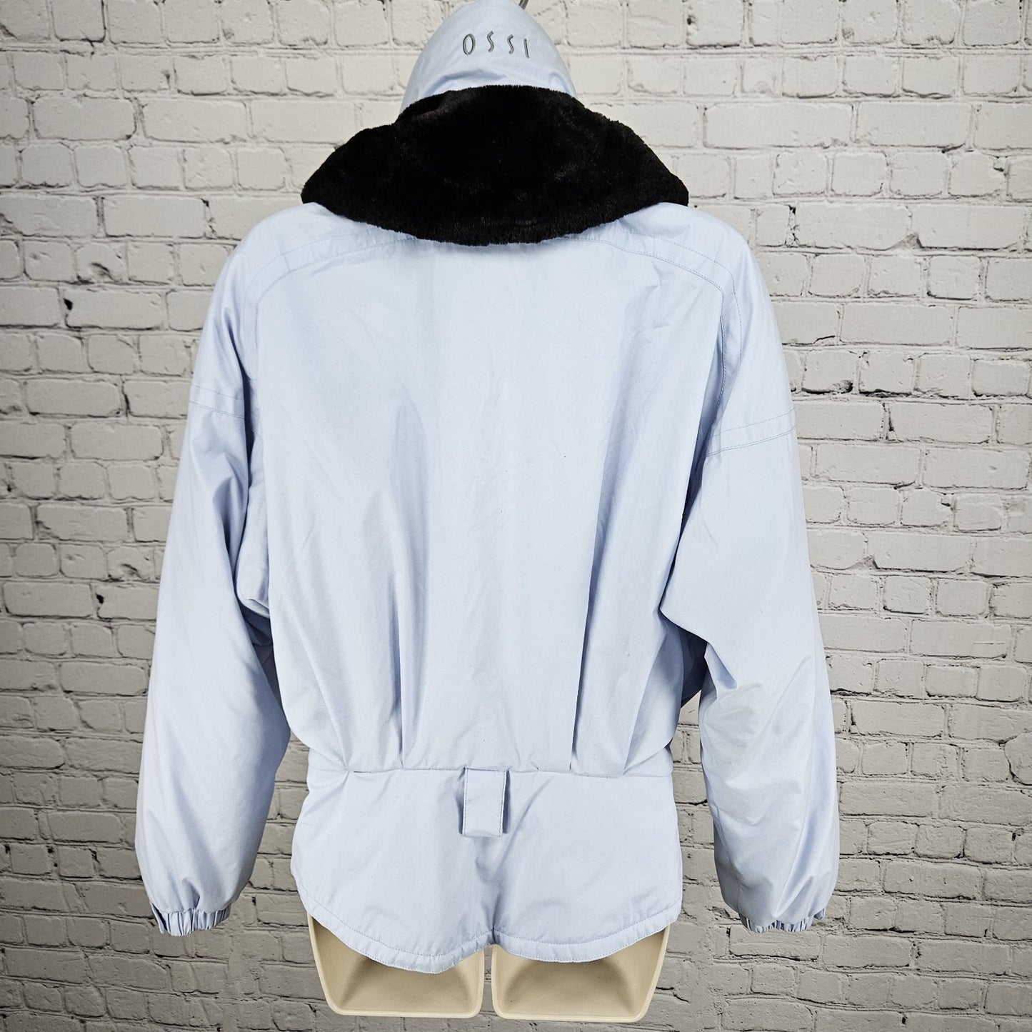 VTG Ossi Skiwear Blue Faux Fur Collar Insulated Full Zip Inner Pocket Jacket 8