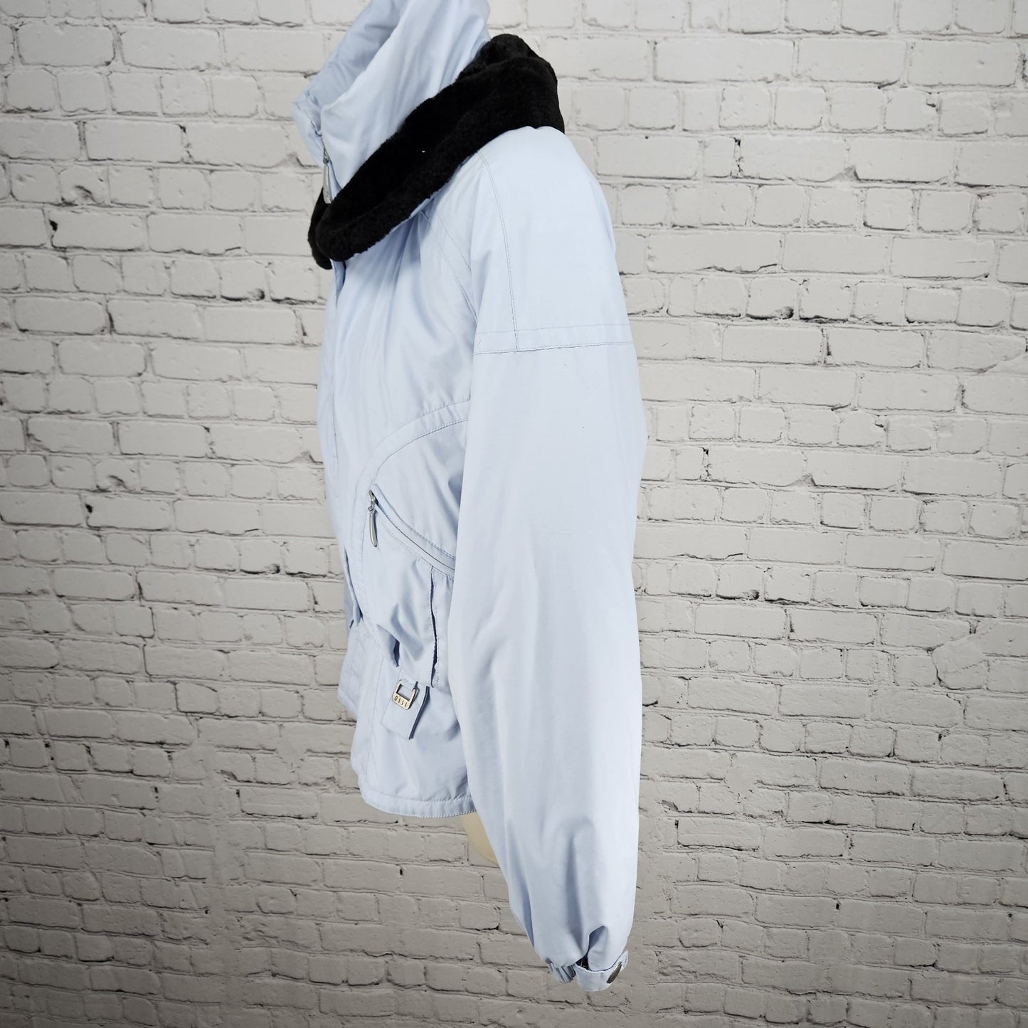 VTG Ossi Skiwear Blue Faux Fur Collar Insulated Full Zip Inner Pocket Jacket 8