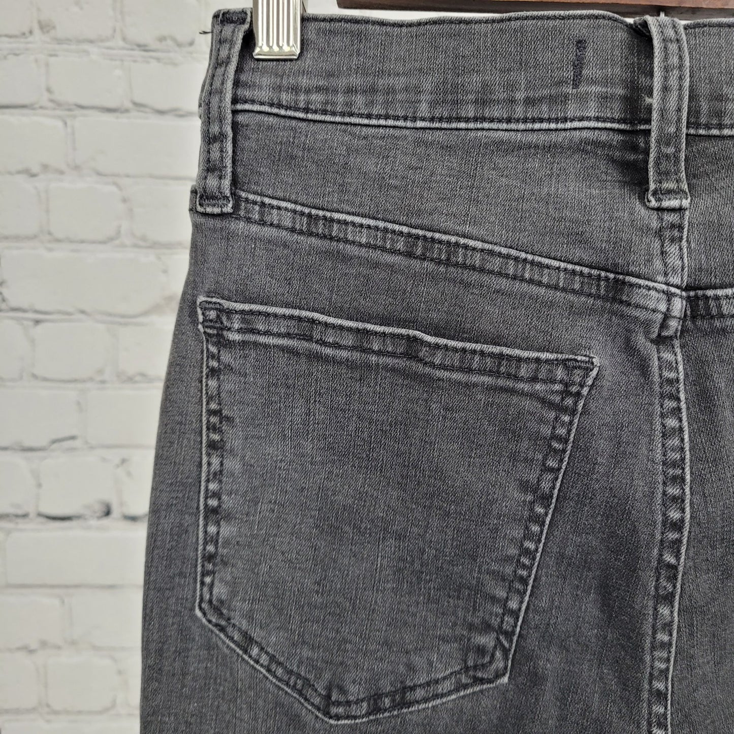 Madewell Grey Cali Demi Boot Button Fly Mid Rise Crop Denim Jeans 25 (25x26)