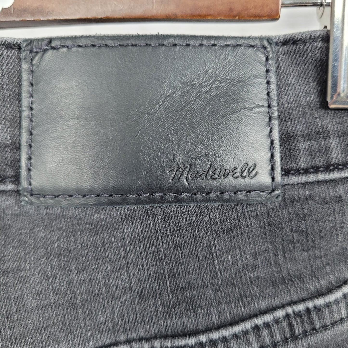 Madewell Grey Cali Demi Boot Button Fly Mid Rise Crop Denim Jeans 25 (25x26)