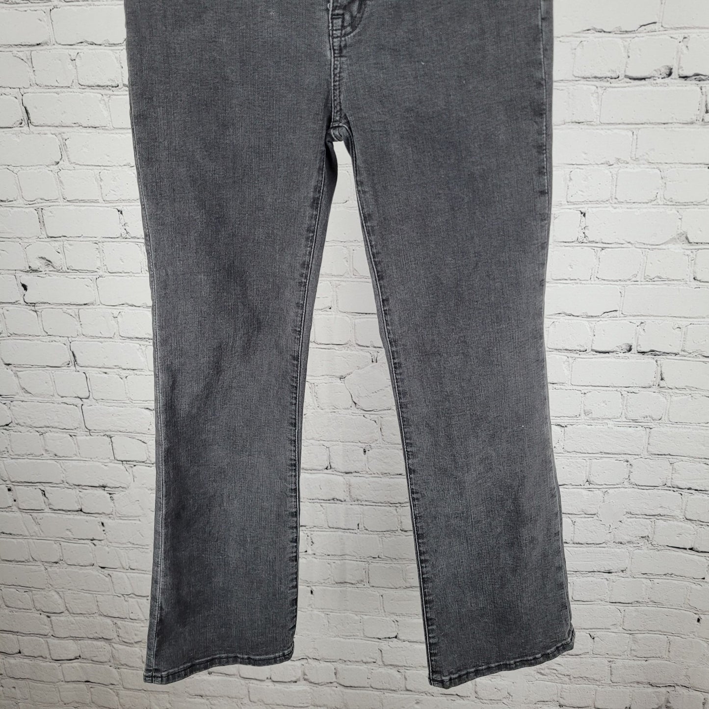 Madewell Grey Cali Demi Boot Button Fly Mid Rise Crop Denim Jeans 25 (25x26)