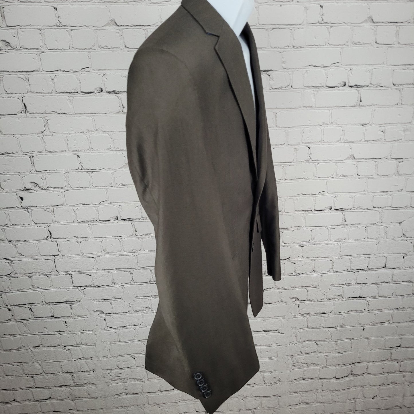 Billy London Brown 2 Button Double Vented Notch Blazer Sport Coat 36R *seam tear