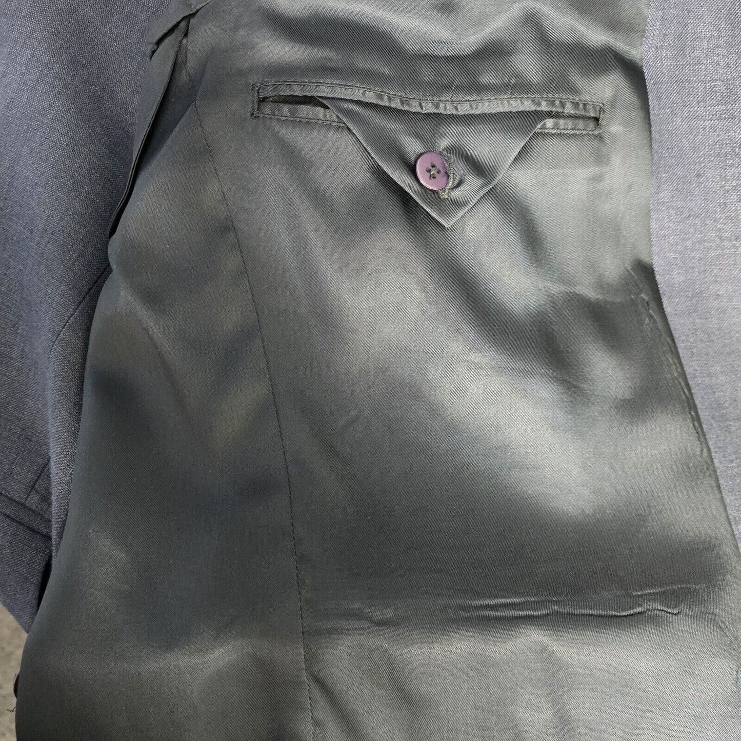 Robert Stock Blue Signature Two Button Top Notch Single Breasted Blazer 43R