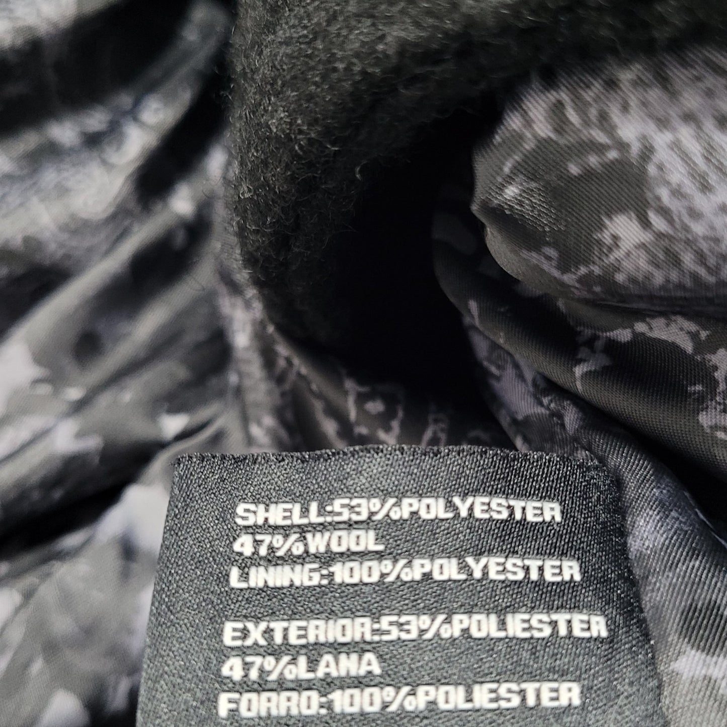 Guess Black Wool Blend Double Breasted Silver Buttoned Lined Long Pea Coat XL