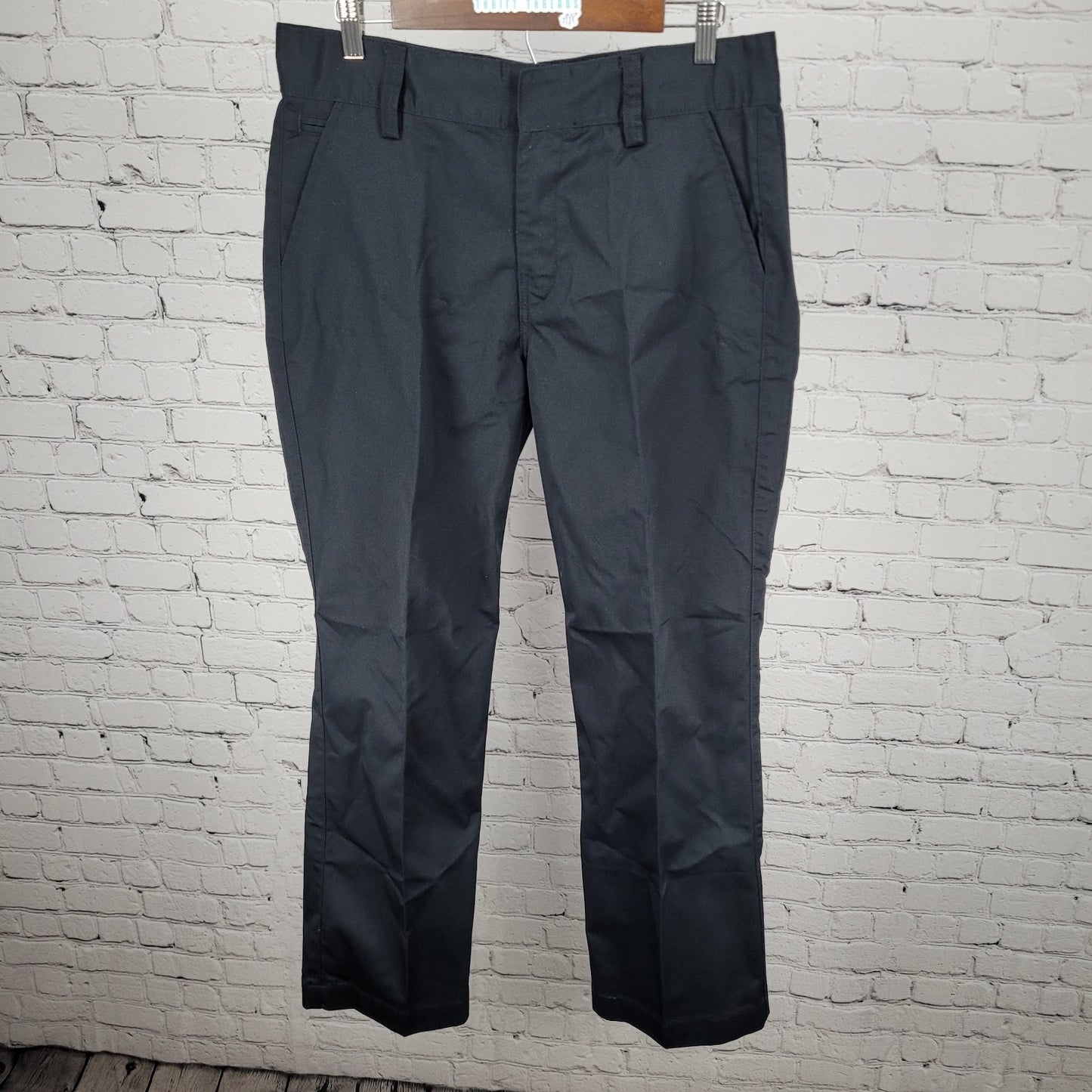 Tesla Black High Rise Straight Leg Workwear Chino Pants Size 12 (33x30)