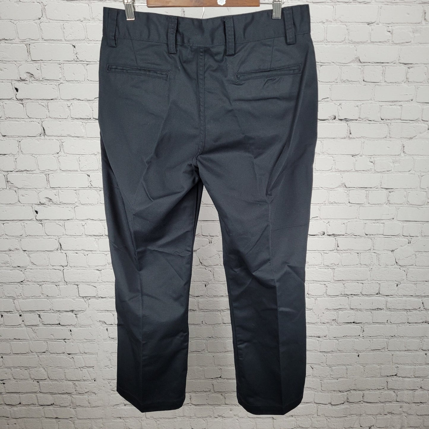 Tesla Black High Rise Straight Leg Workwear Chino Pants Size 12 (33x30)