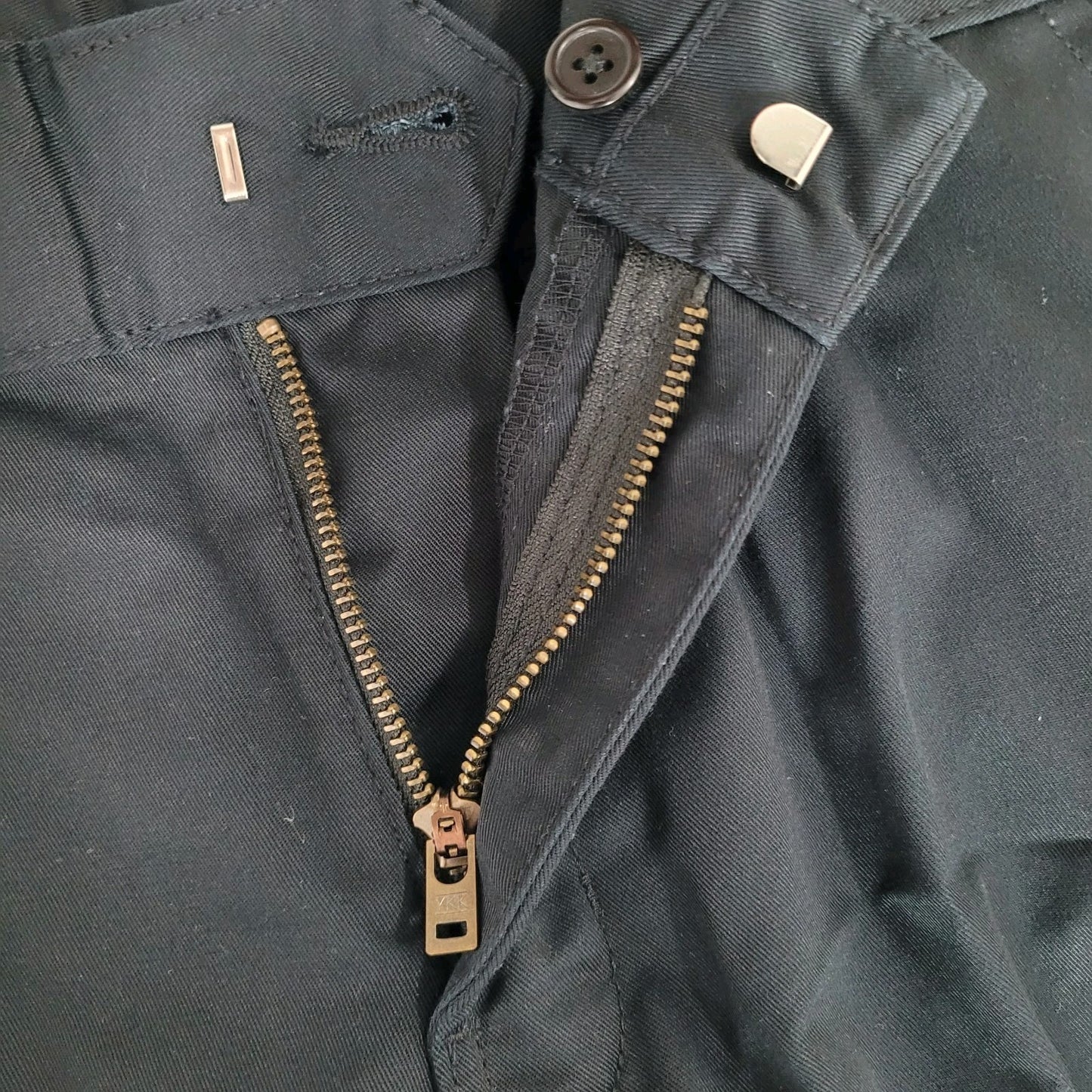 Tesla Black High Rise Straight Leg Workwear Chino Pants Size 12 (33x30)