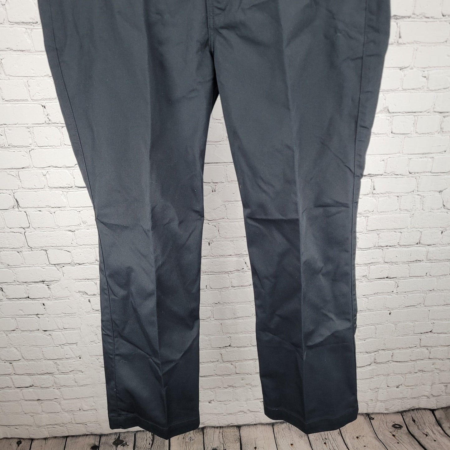 Tesla Black High Rise Straight Leg Workwear Chino Pants Size 12 (33x30)