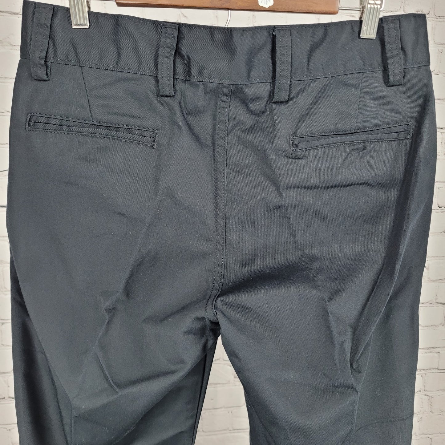Tesla Black High Rise Straight Leg Workwear Chino Pants Size 12 (33x30)