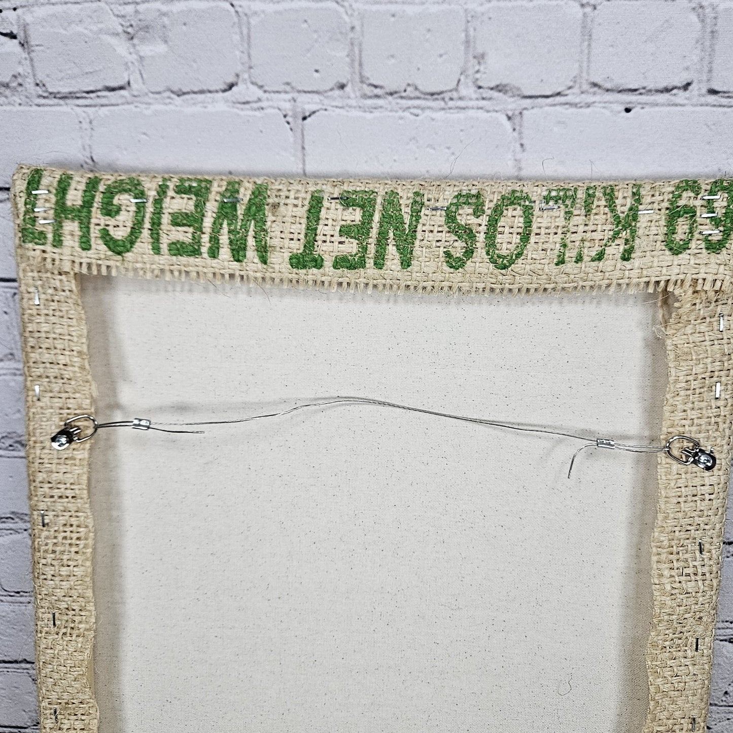Maya Vinic Coffee Authentic Burlap Sack Wrapped Canvas Wood Framed Art 20x16