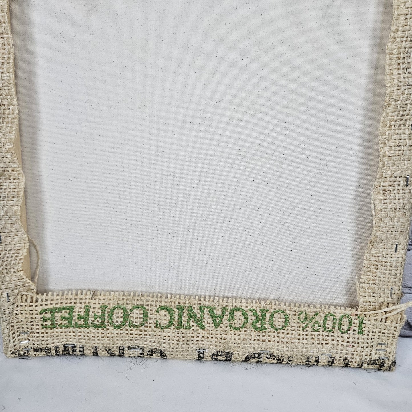 Maya Vinic Coffee Authentic Burlap Sack Wrapped Canvas Wood Framed Art 20x16
