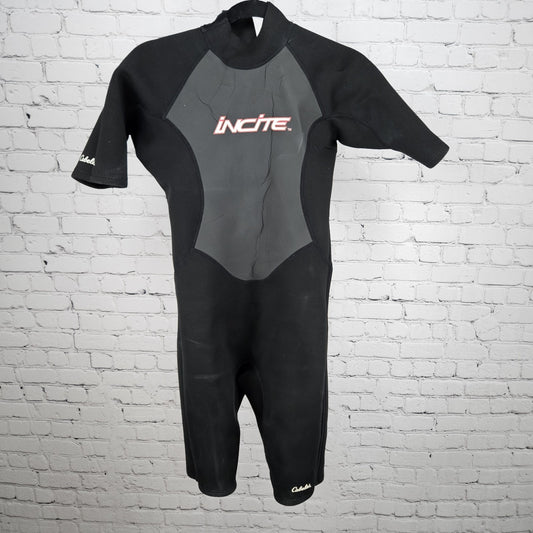 Incite Cabela's Black 2:2 Aqualite Short Sleeve Shorty Springsuit Wetsuit Medium