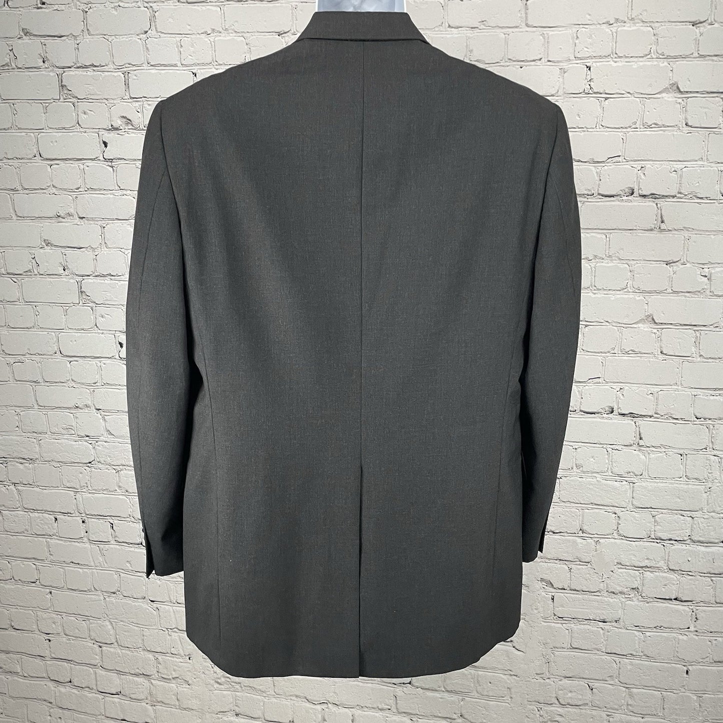 Hart Schaffner Marx Dark Grey Wool 100’s 2 Button Blazer Sport Coat USA Size 42L