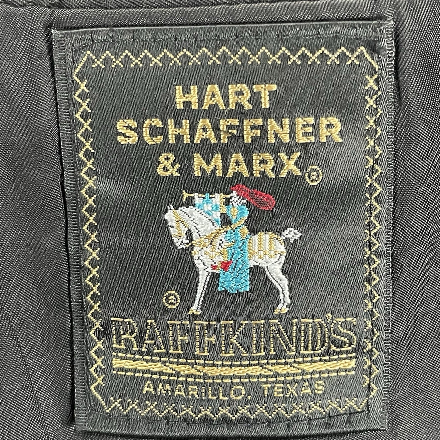 Hart Schaffner Marx Dark Grey Wool 100’s 2 Button Blazer Sport Coat USA Size 42L