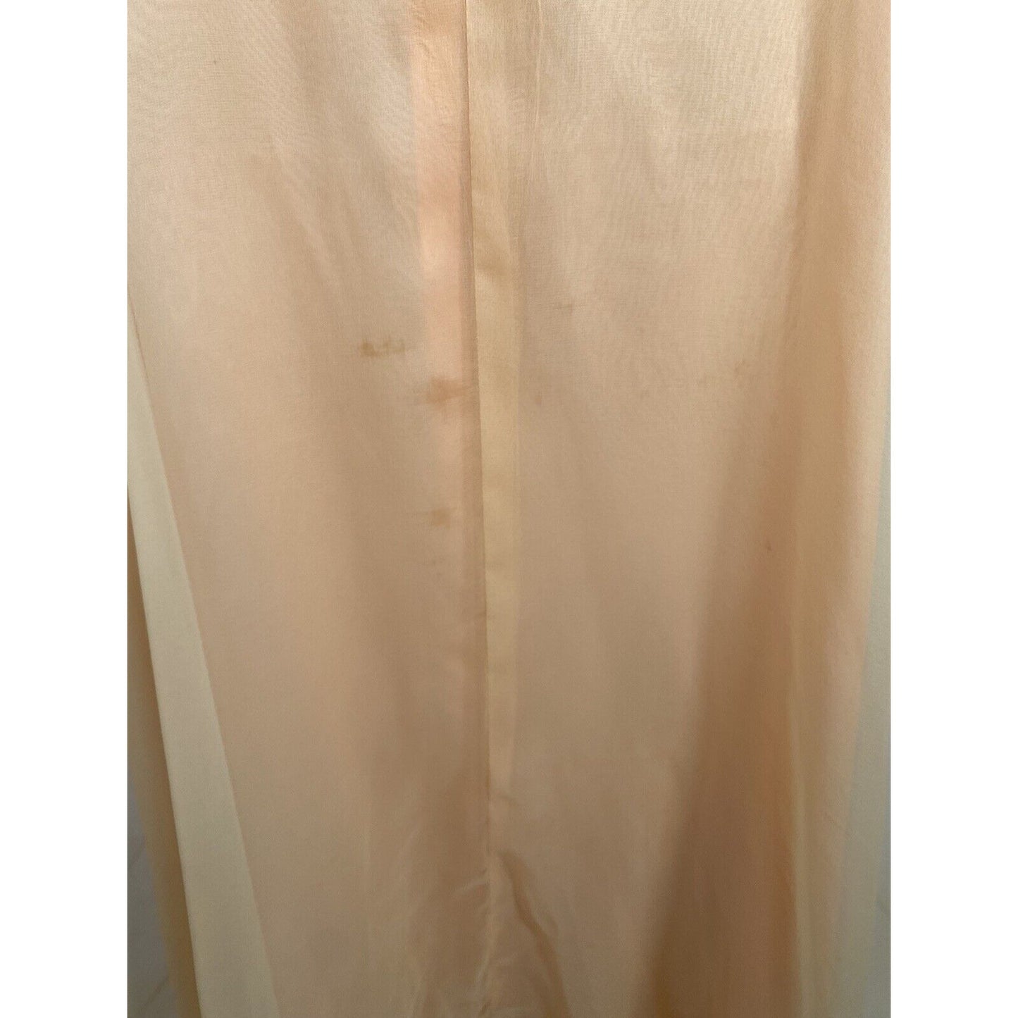 VTG Lee Jordan Orange Long High Neck Back Zip Lined Sheer Sleeve Dress M