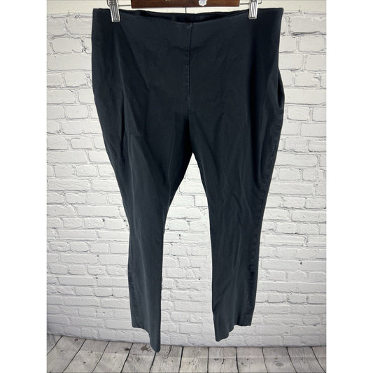 Lauren Ralph Lauren Black Flat Front Side Zip Hi-Rise Tapered Dress Pants 14