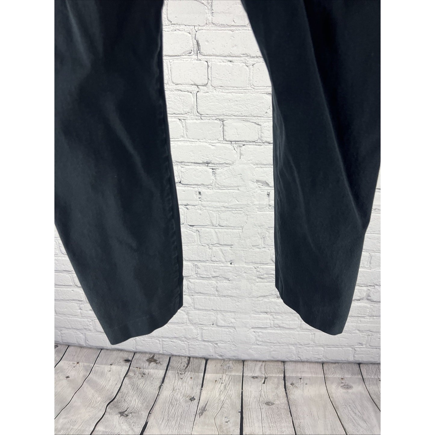 Lauren Ralph Lauren Black Flat Front Side Zip Hi-Rise Tapered Dress Pants 14