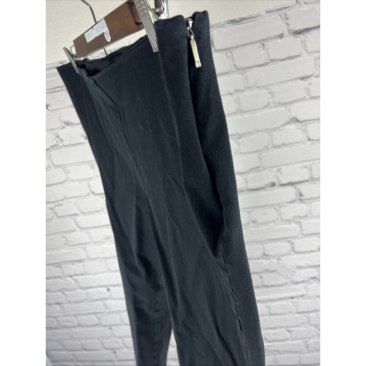 Lauren Ralph Lauren Black Flat Front Side Zip Hi-Rise Tapered Dress Pants 14