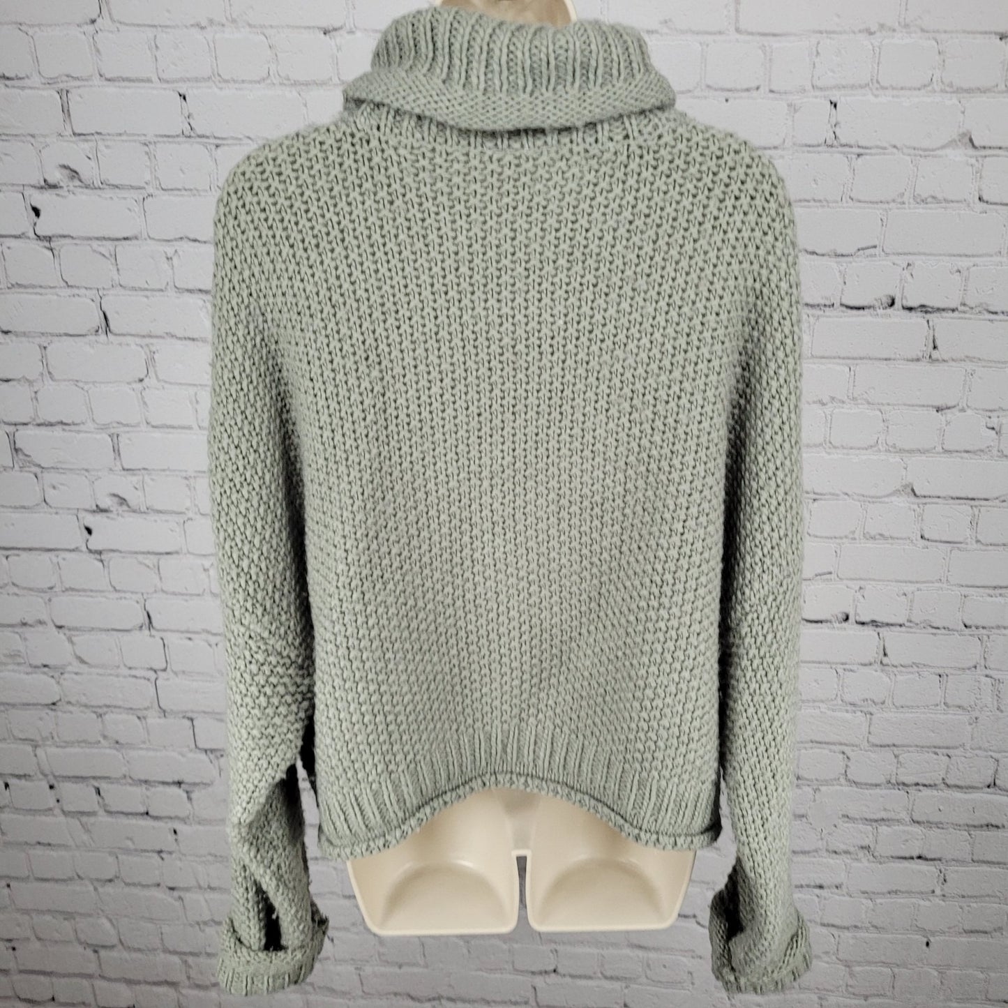 Moth Anthropologie Grey Wool Blend Chunky Knit Oversized Sweater Size Small S