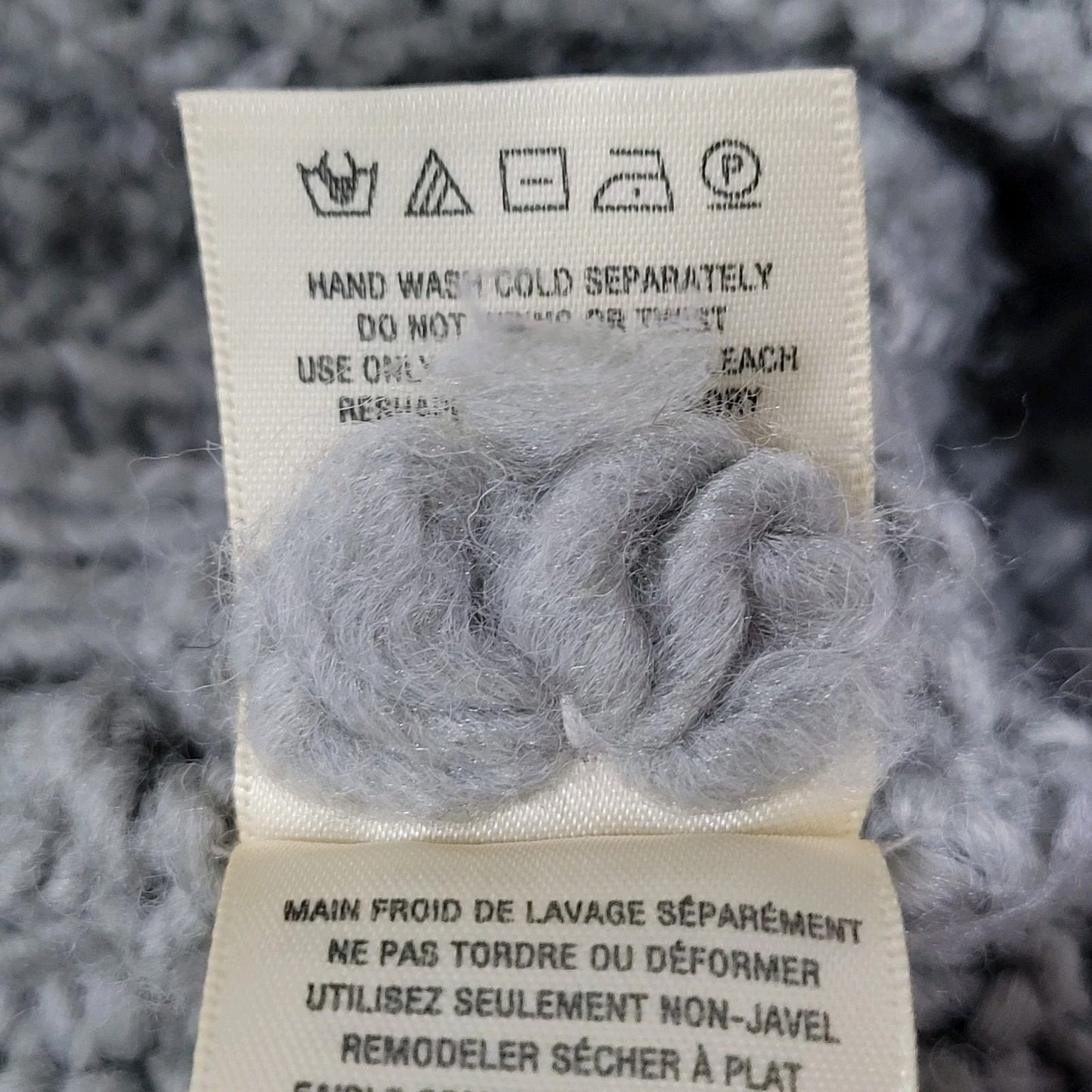 Moth Anthropologie Grey Wool Blend Chunky Knit Oversized Sweater Size Small S