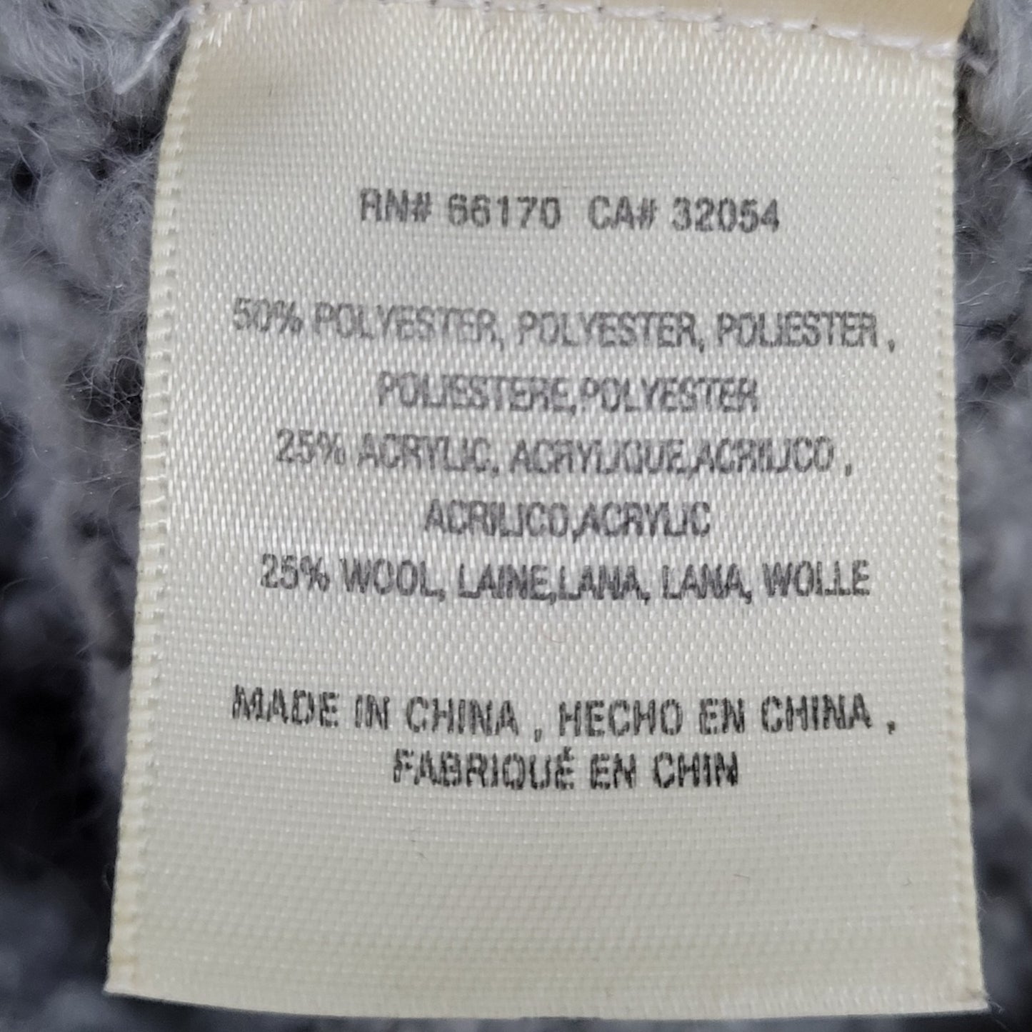 Moth Anthropologie Grey Wool Blend Chunky Knit Oversized Sweater Size Small S