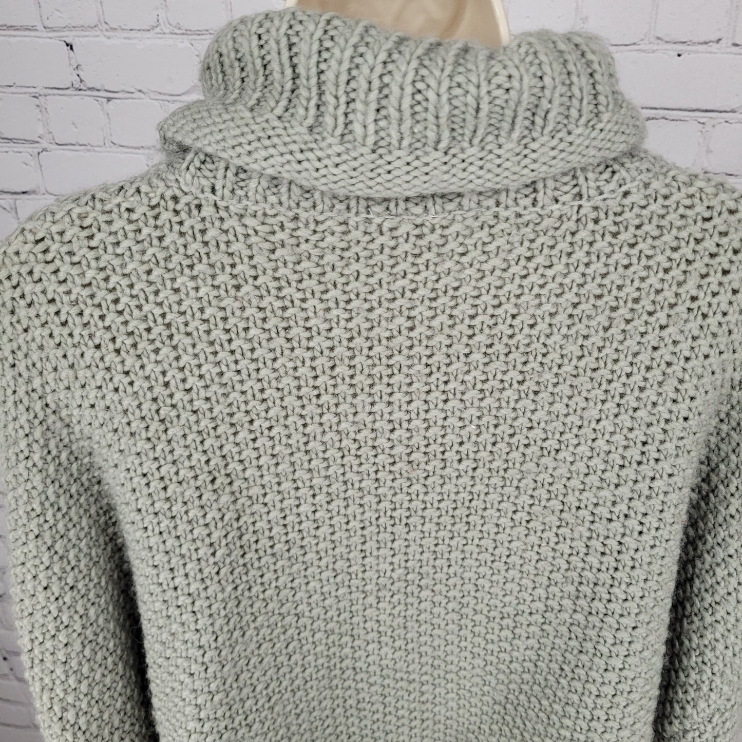 Moth Anthropologie Grey Wool Blend Chunky Knit Oversized Sweater Size Small S