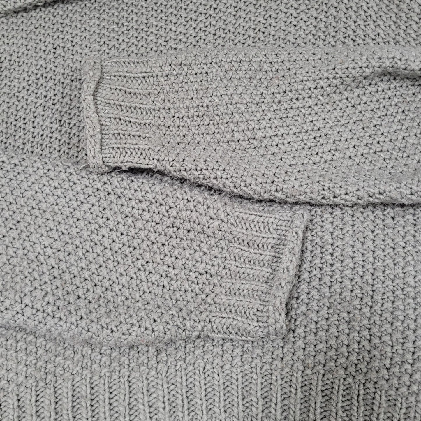 Moth Anthropologie Grey Wool Blend Chunky Knit Oversized Sweater Size Small S