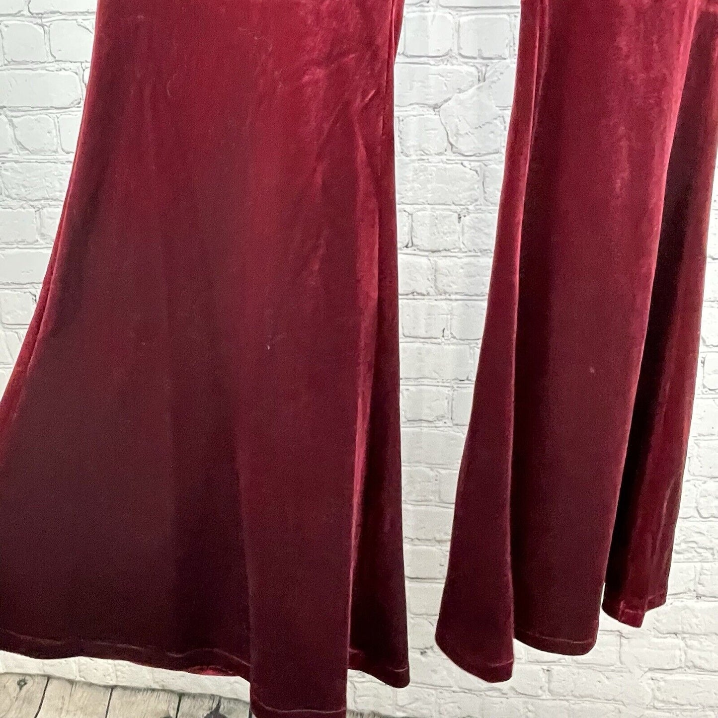 NWT Lucky & Blessed Red Velvet High Waist Flare Fit Butt Shaping Size 8 (31x34)