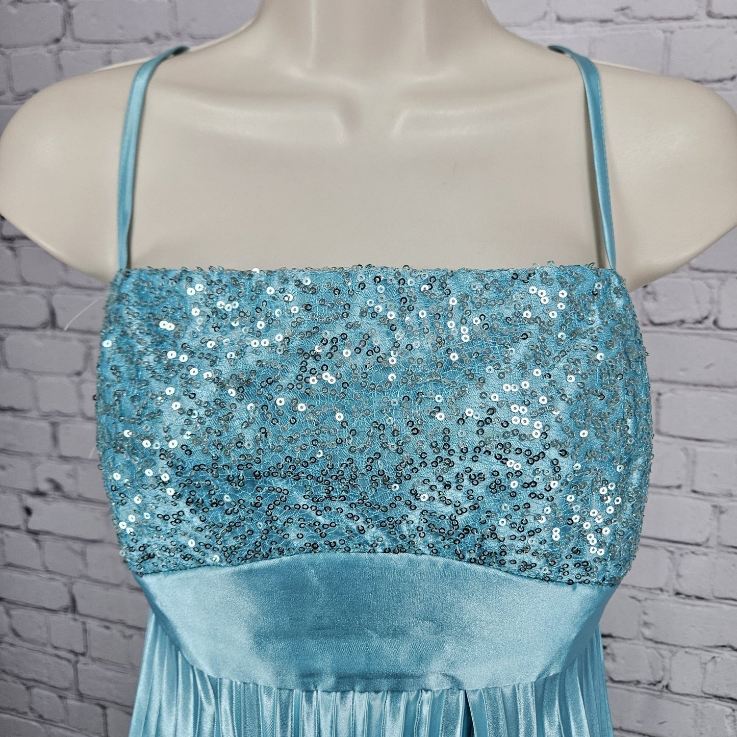 Jessica McClintock Gunne Sax Accordion  Strappy Back Sequin Short Dress USA 11