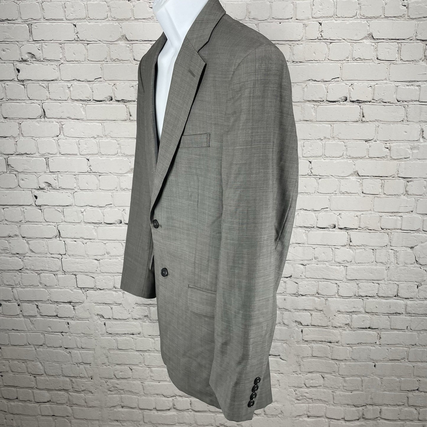 Jos A Bank Grey Wool Tailored Fit Travelers Collection Blazer Sport Coat 40L