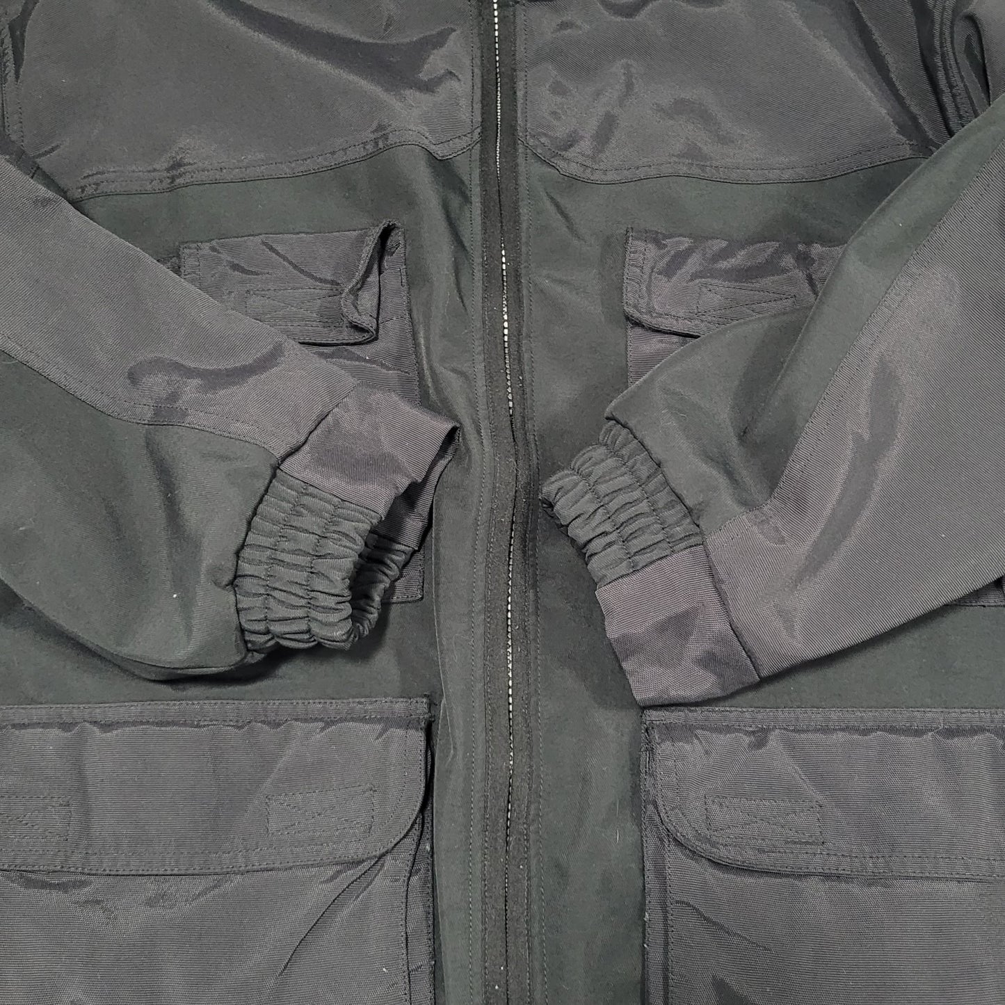Duluth Trading Black Tradesmen Cargo Utility Fleece Lined Workwear Zip Jacket XL