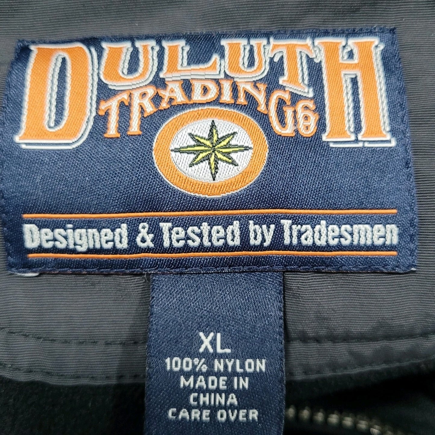 Duluth Trading Black Tradesmen Cargo Utility Fleece Lined Workwear Zip Jacket XL