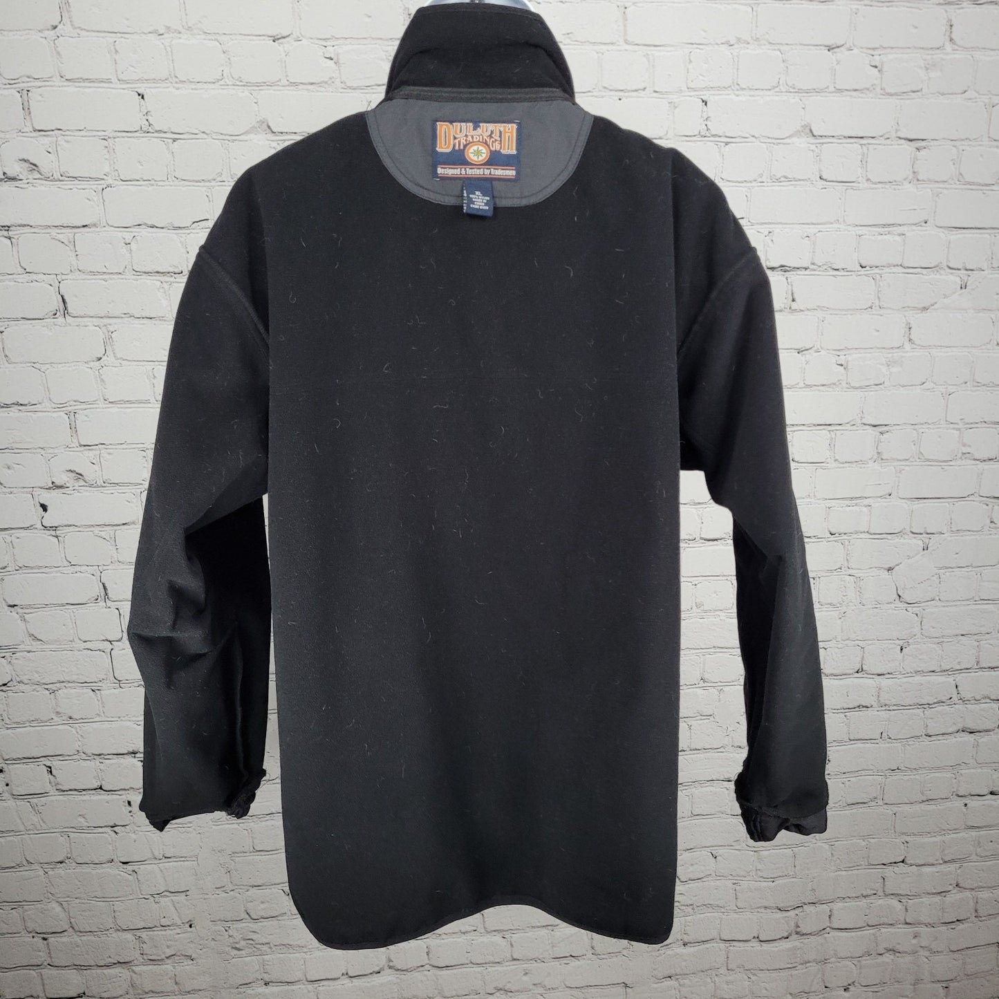 Duluth Trading Black Tradesmen Cargo Utility Fleece Lined Workwear Zip Jacket XL