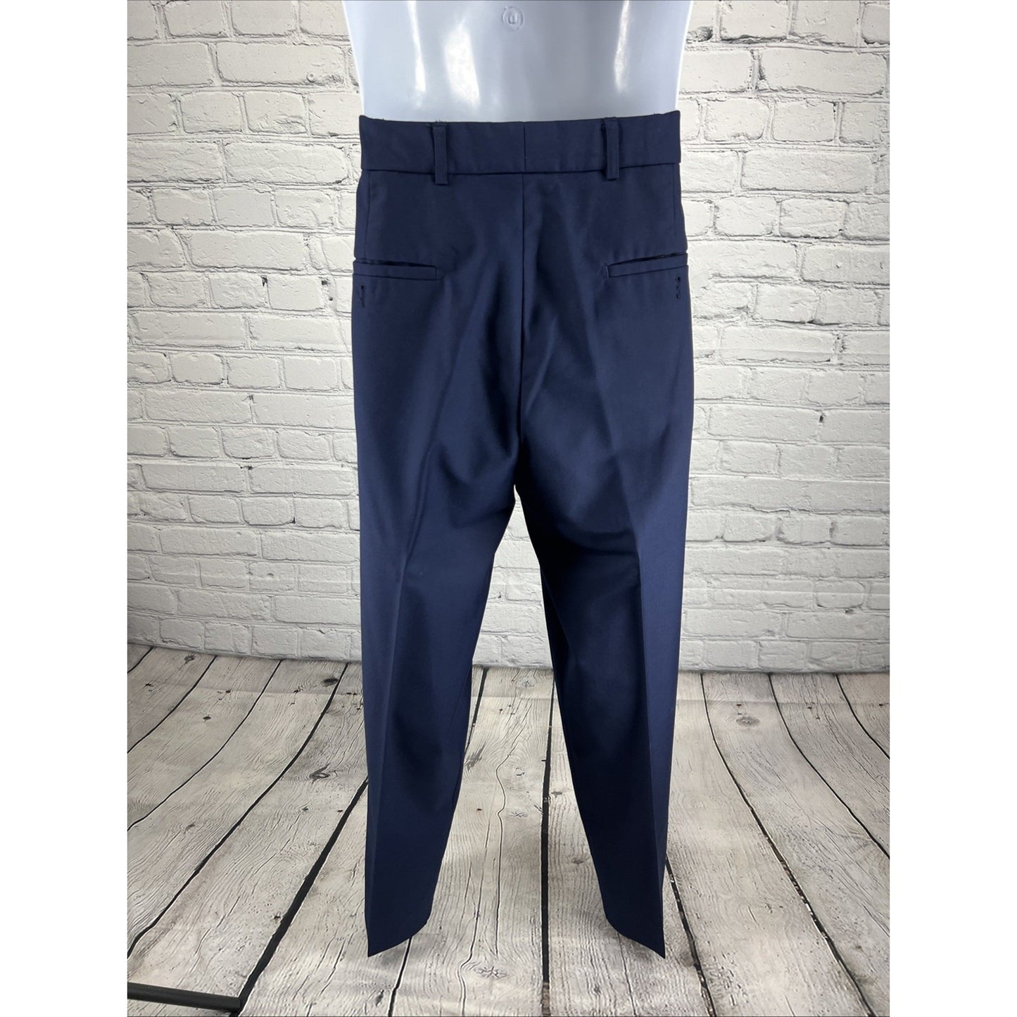 Unbranded Blue Full Suit 4 Piece Set Vest Pants Necktie Notch 2 Button Jacket XL
