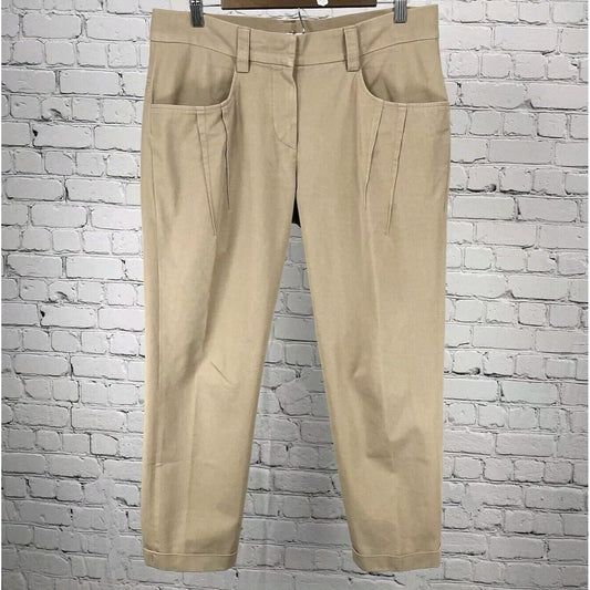 Gunex Brown Italian Tapered Lightweight Chino Pants Size US 8 (34x25.5)