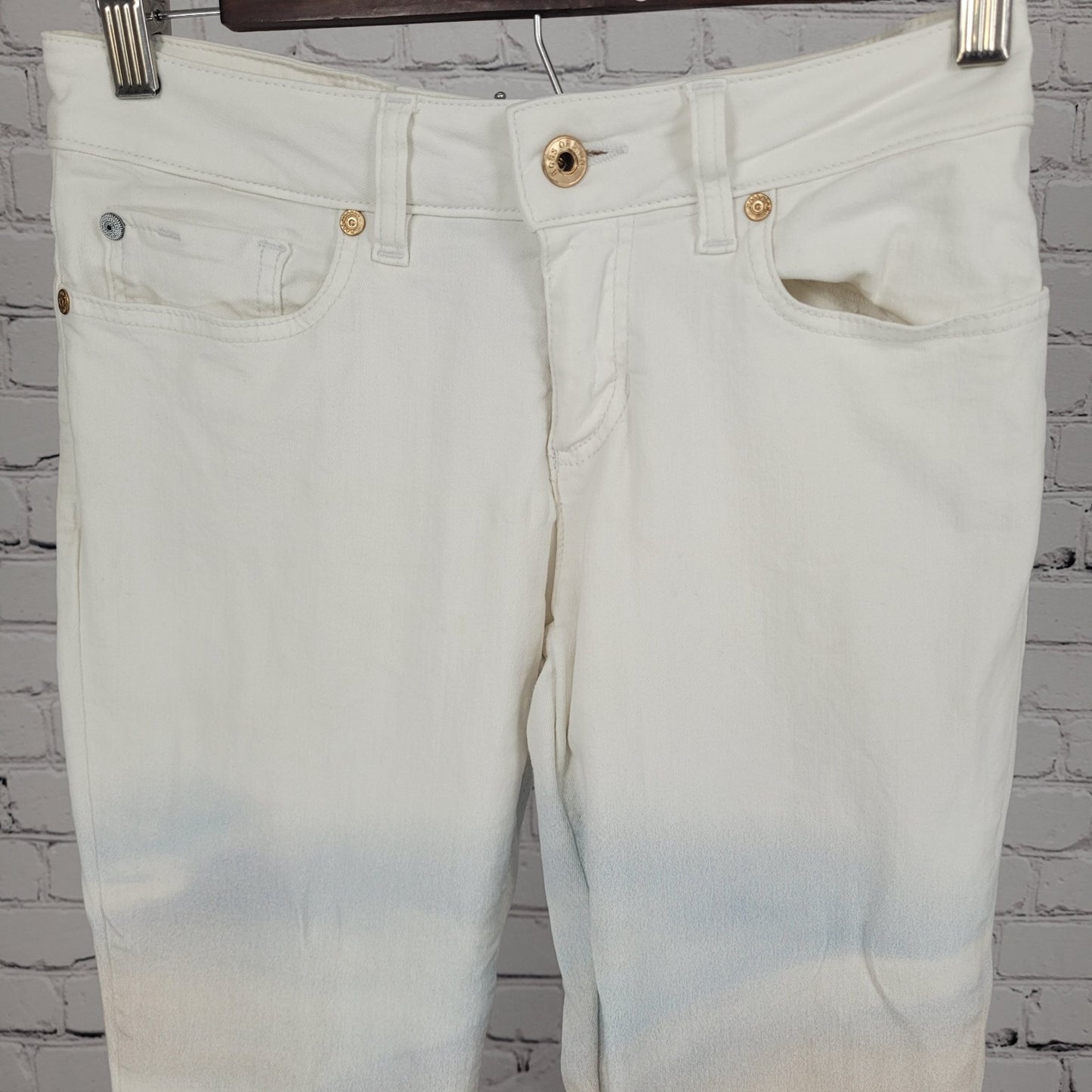 HUGO BOSS Orange Label Landscape Print Low Rise Skinny Jeans Size 27 (27x32)